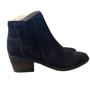 Josef Seibel Black‎ Suede Leather Booties, Faux Fur Lining, Size 37, NIB